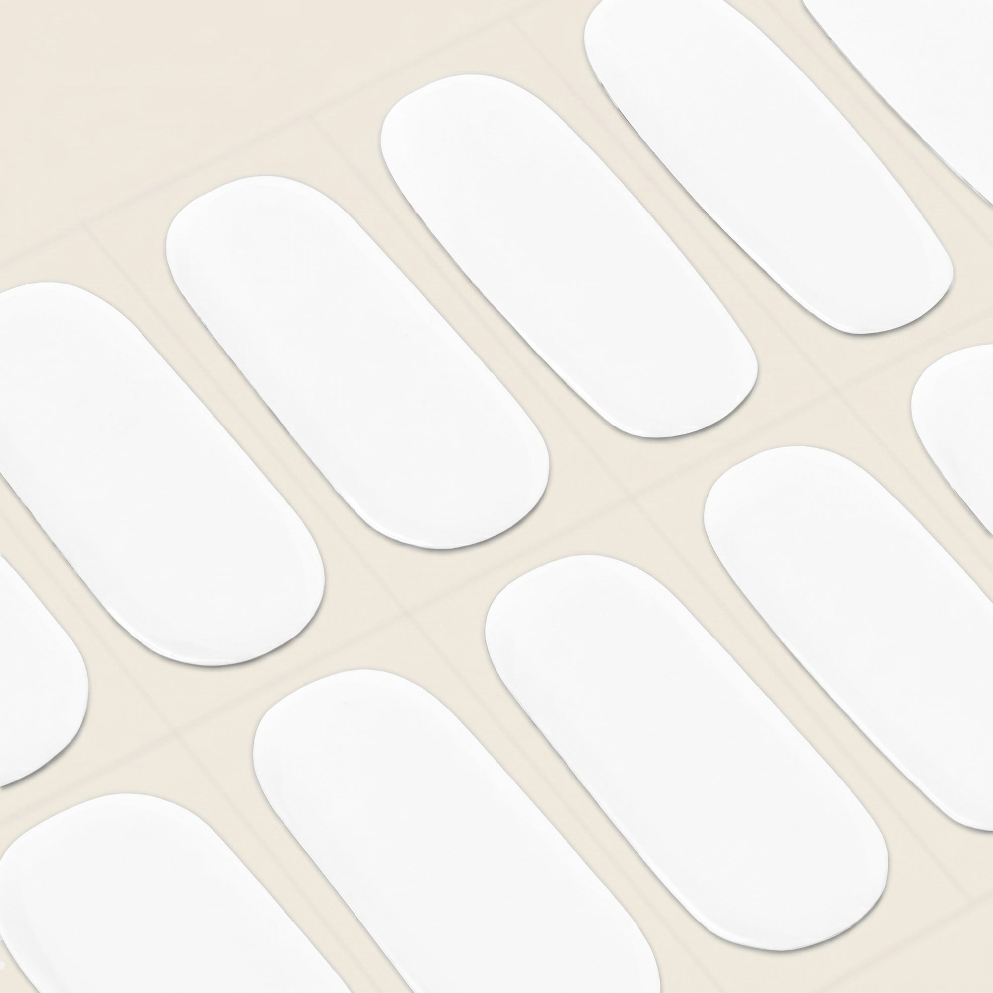 white mesme nail wraps strip