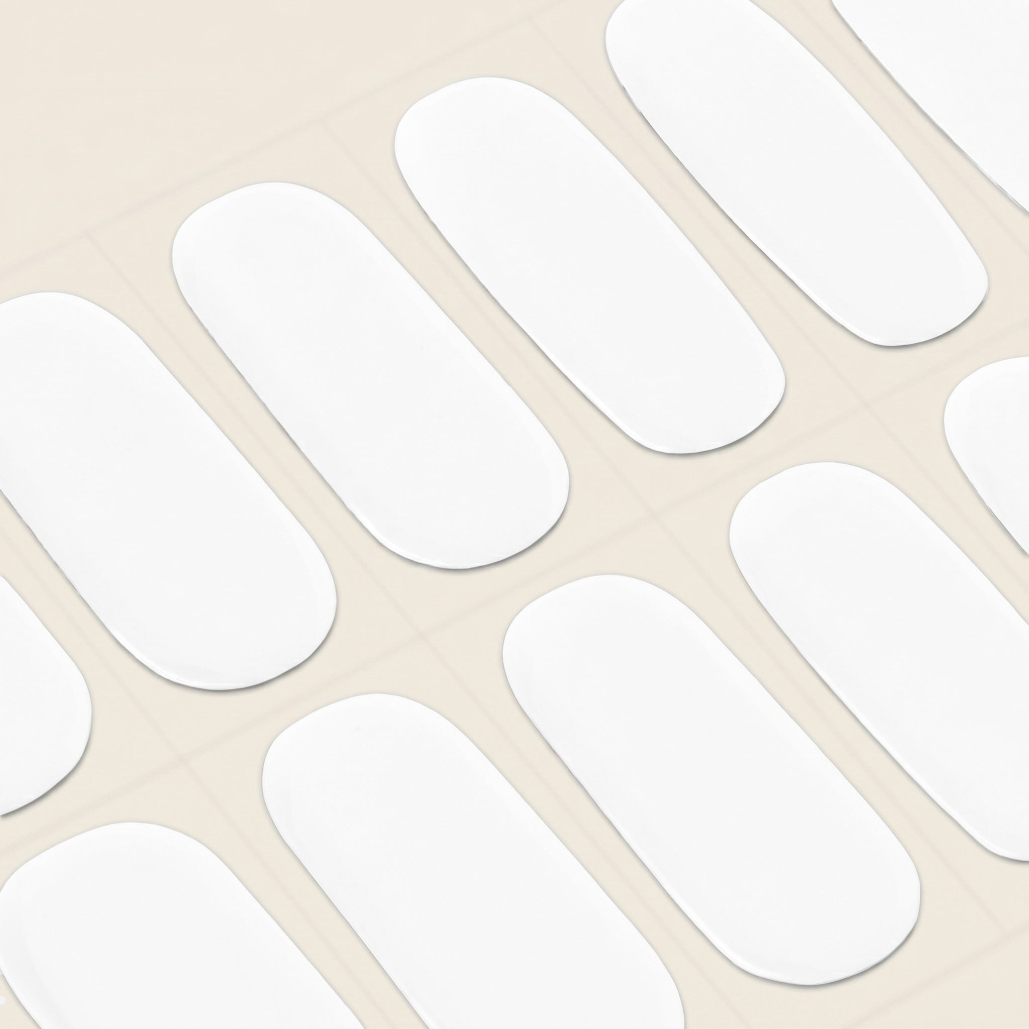 white mesme nail wraps strip