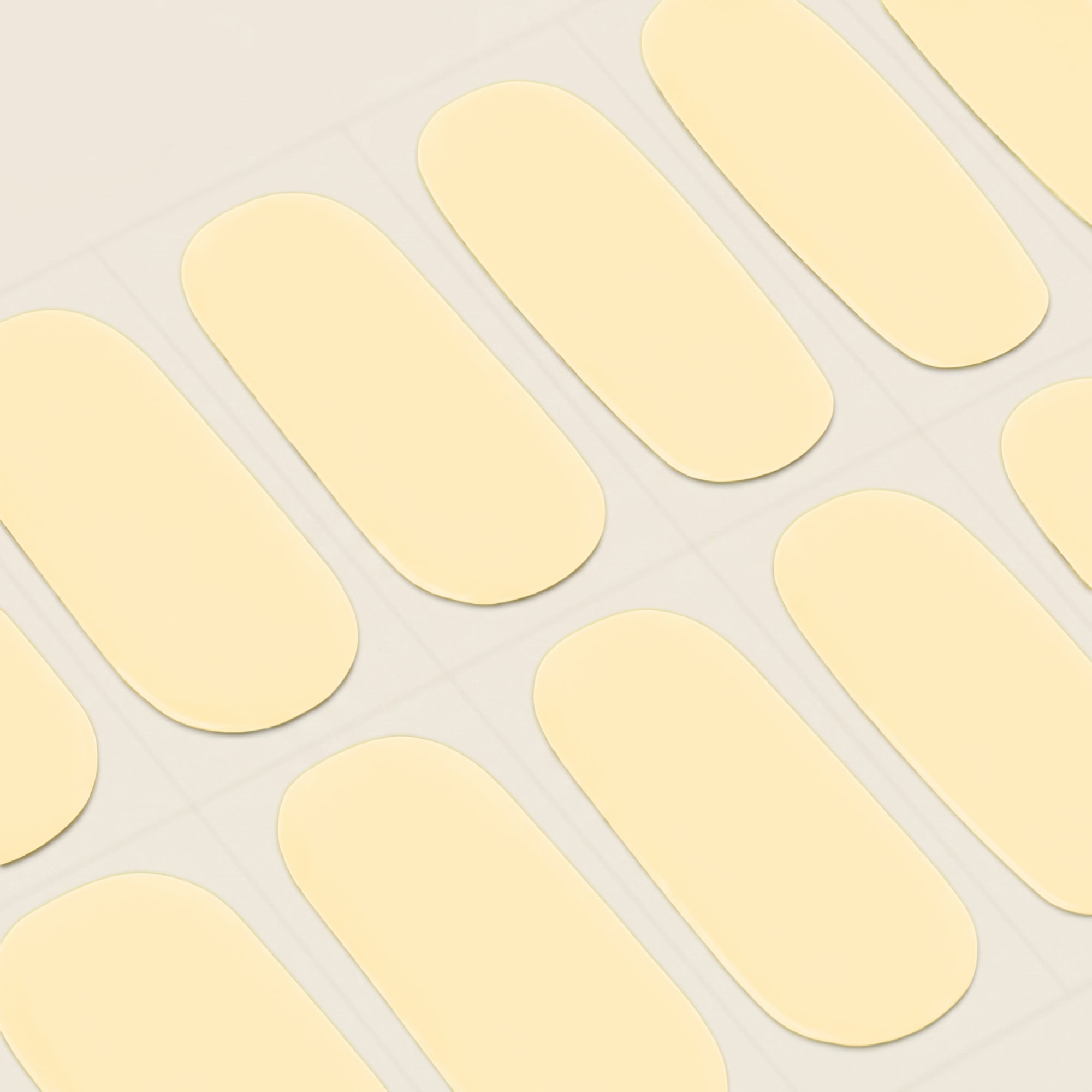 Buttery yellow mesme nail wraps strip