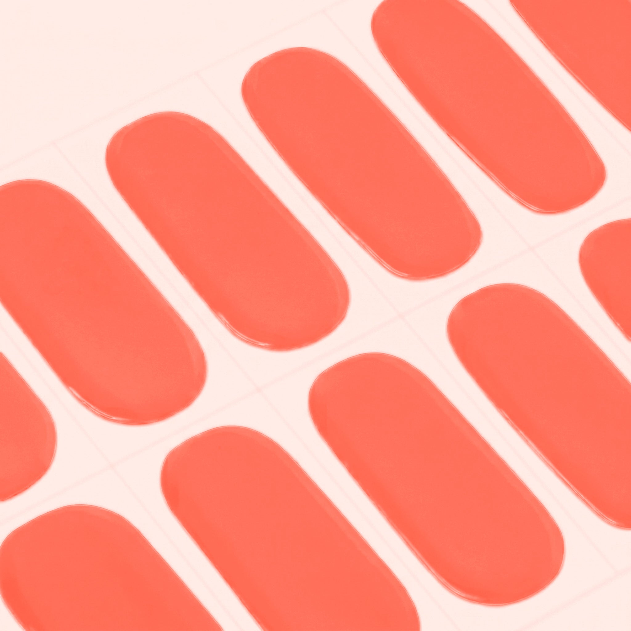 mesme coral red nail wraps strip