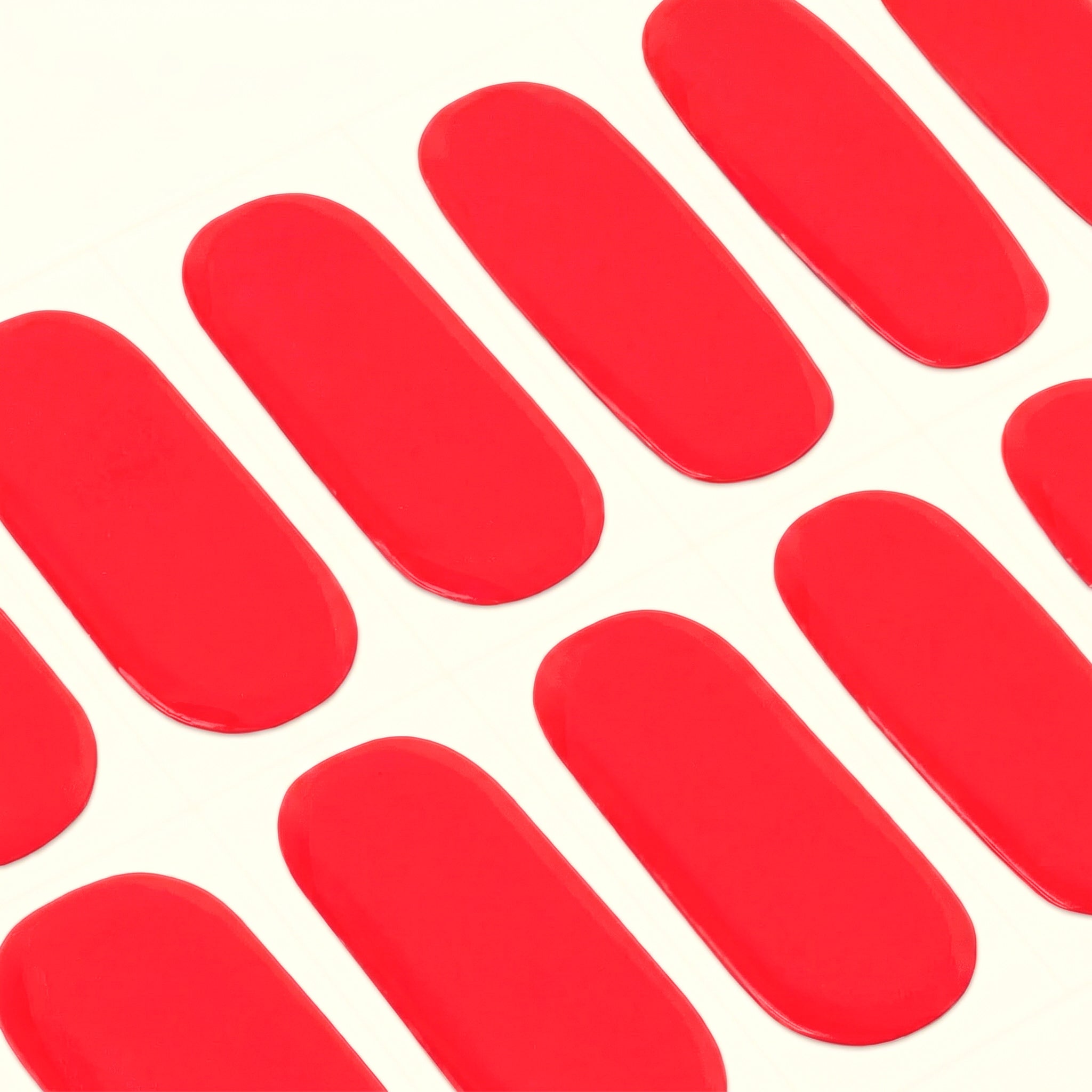 red mesme nail wraps strip