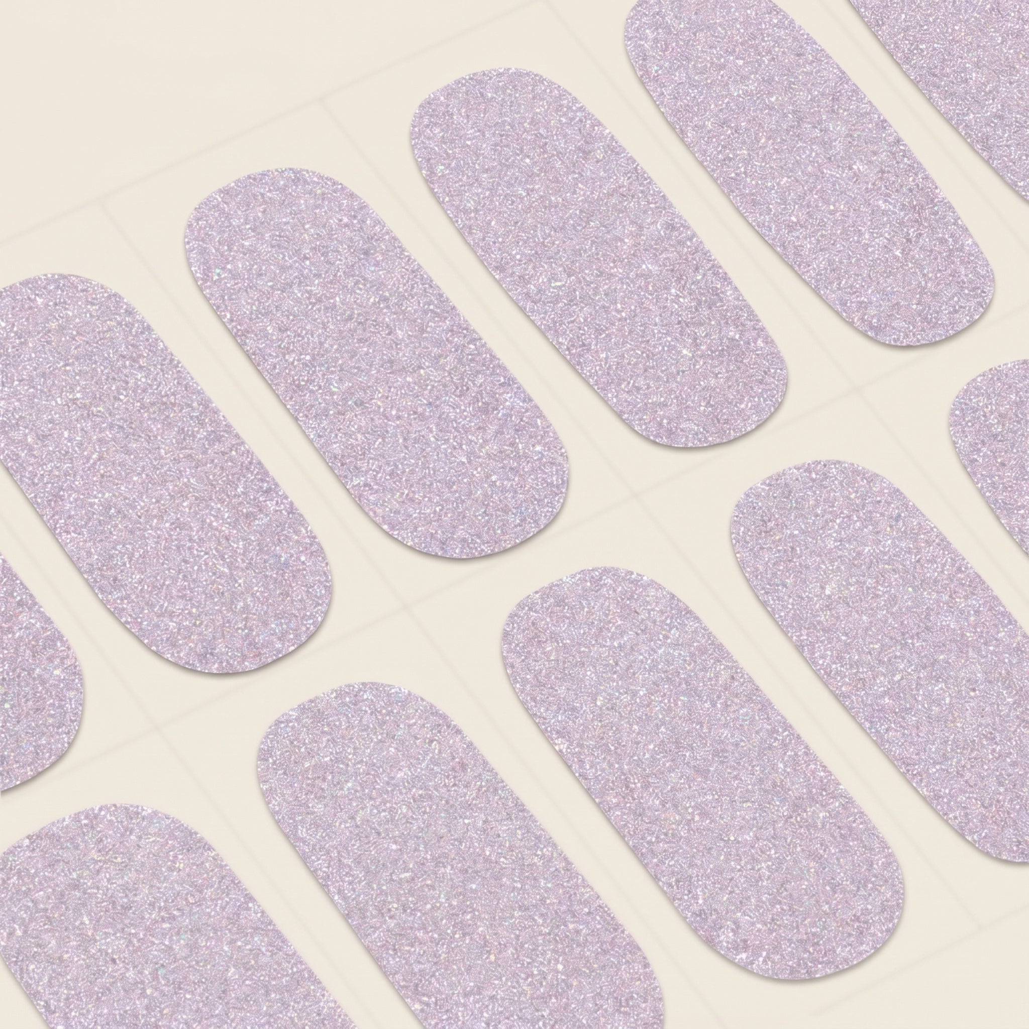 mesme glitter lavender nail wraps strip