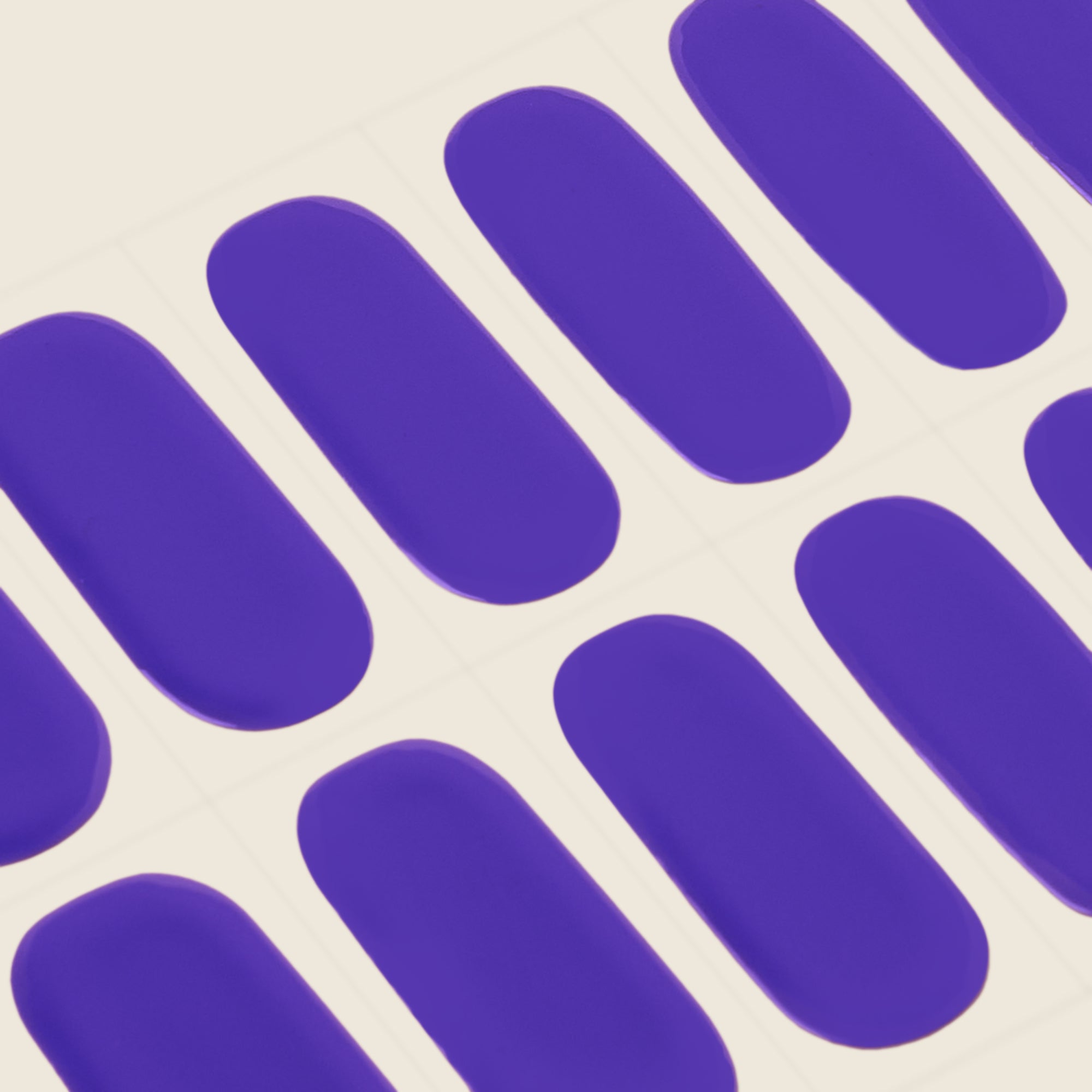 mesme Adrianna Violet Purple 10-Day UV-Free Nail Wraps — Strip Sheet Close-Up