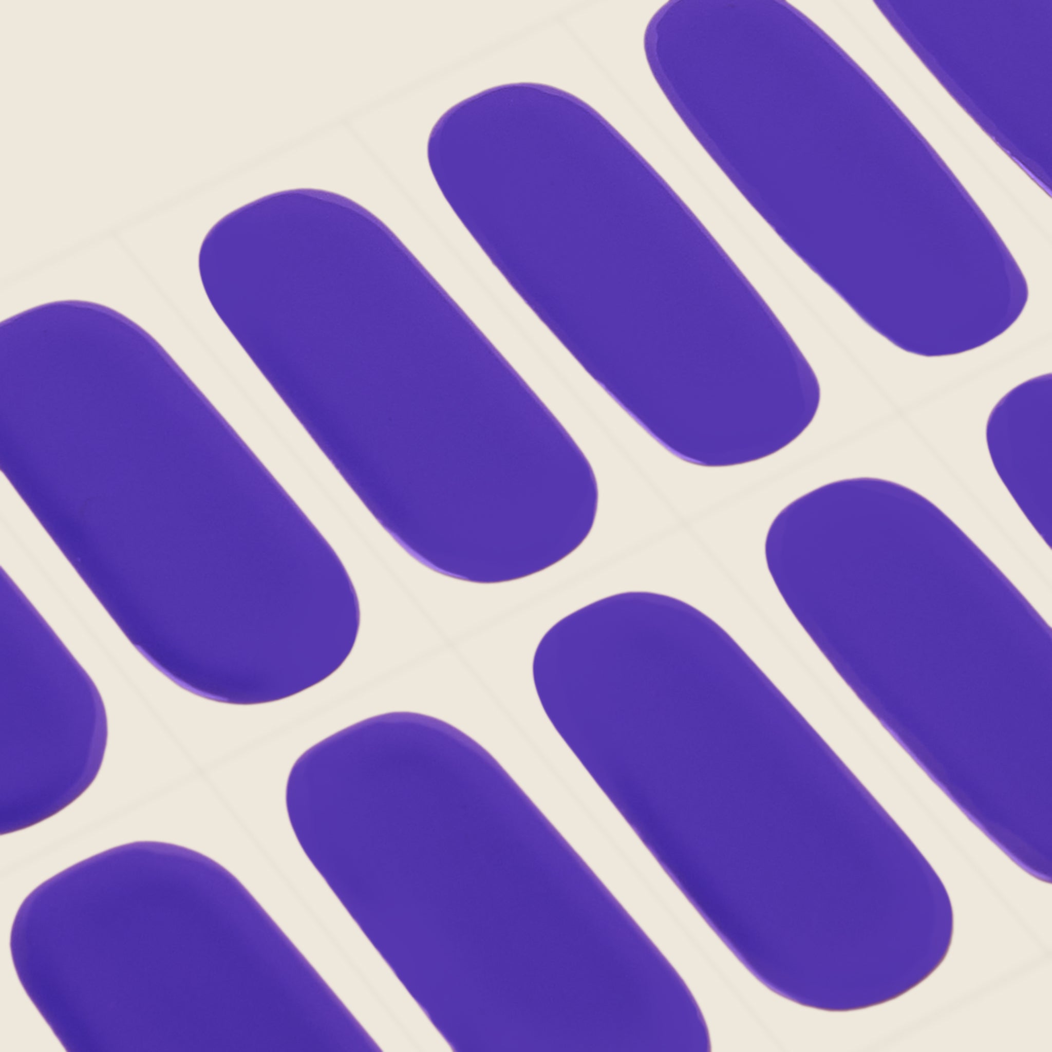mesme Adrianna Violet Purple STAY UV-Free Nail Wraps — Strip Sheet Close-Up
