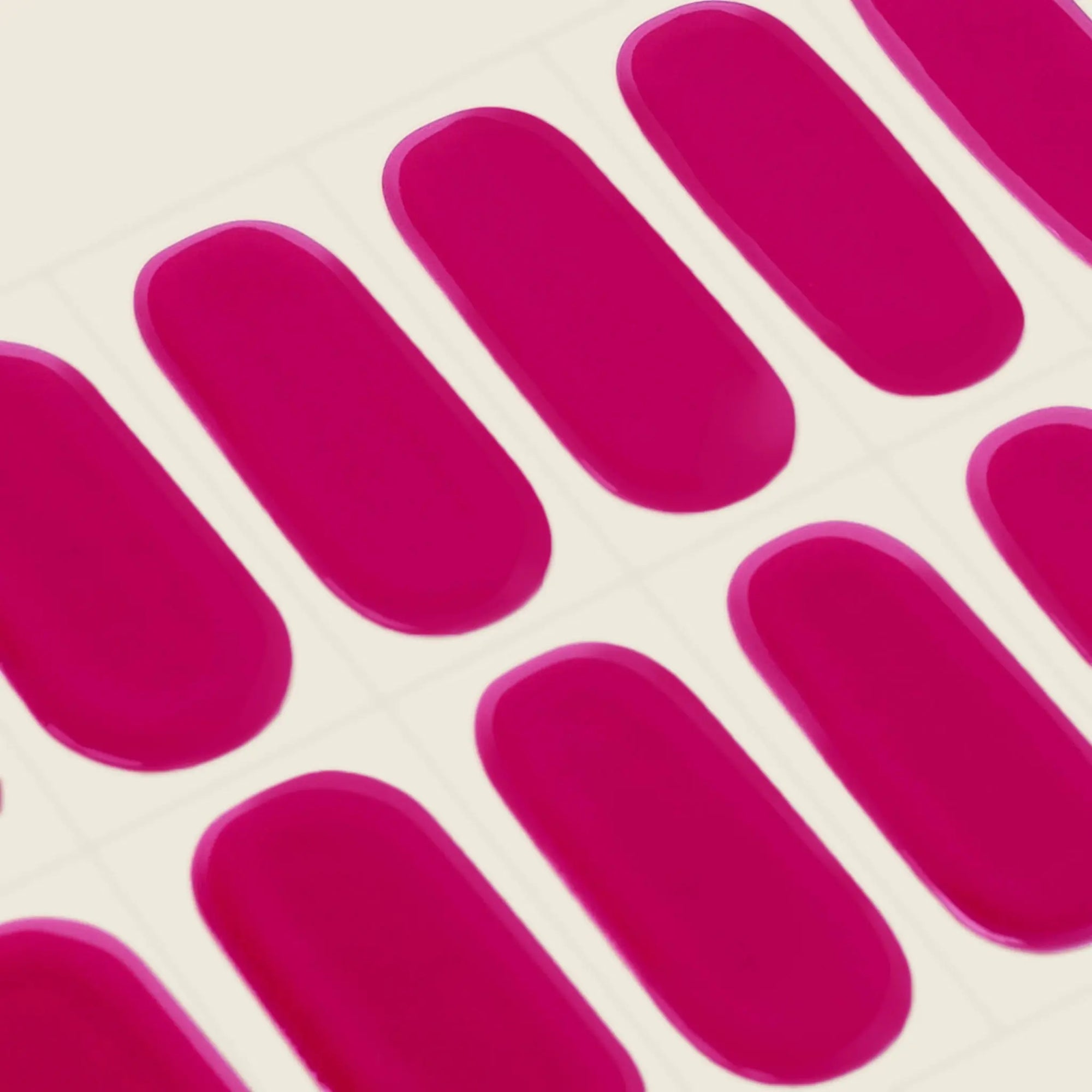 mesme Anne Magenta Berry Gloss STAY UV-Free Nail Wraps — Strip Sheet Close-Up