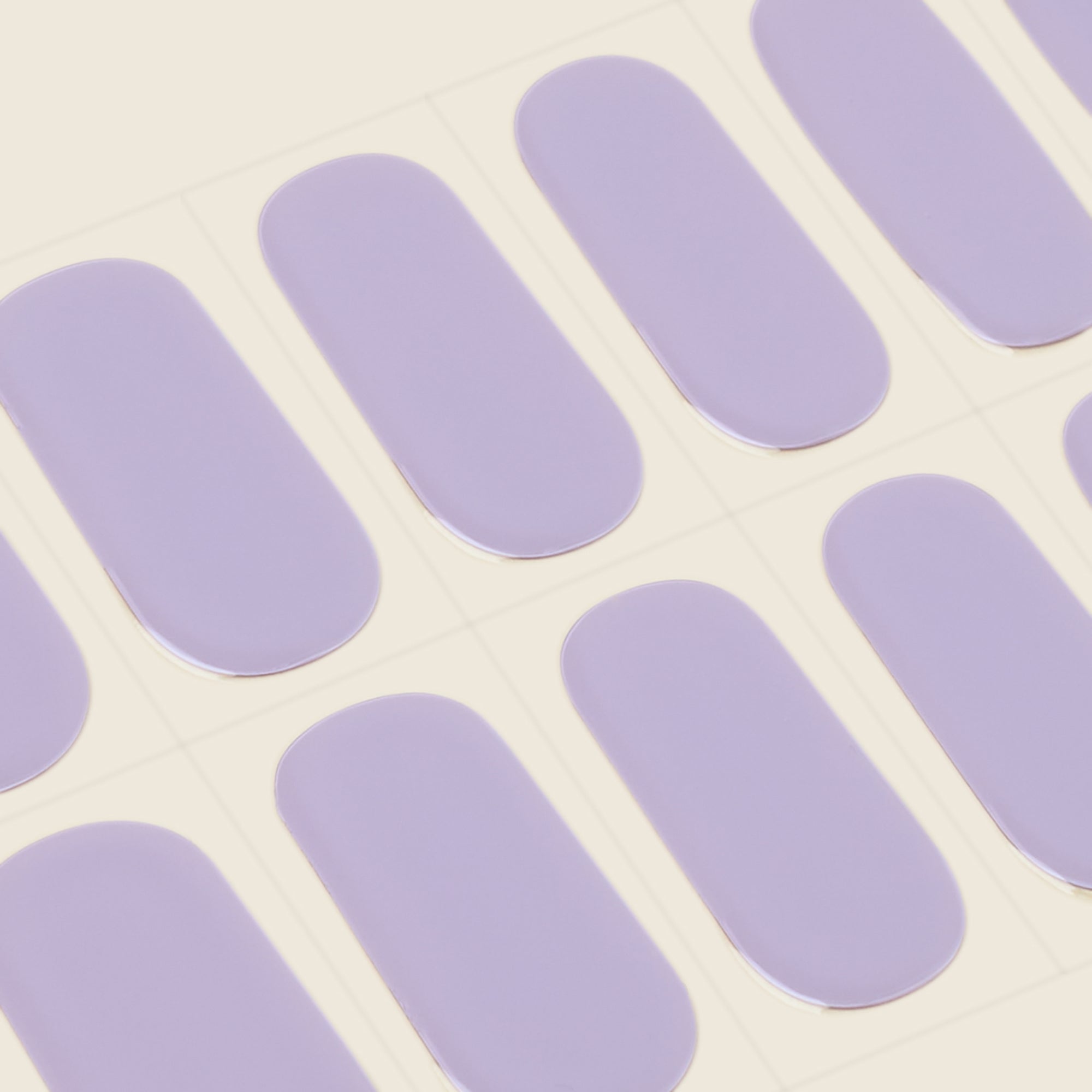 mesme Chiara Lavender 14-Day UV Gel Nail Wraps — Strip Sheet Close-Up