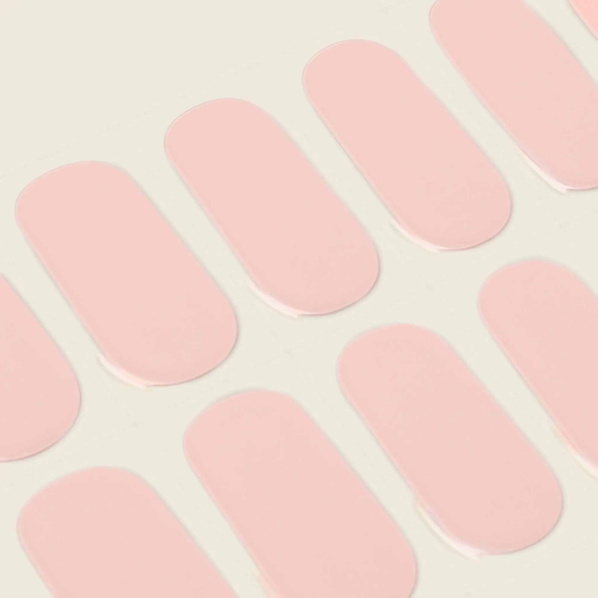 mesme Cosmina Pale Pink 14-Day UV Gel Nail Wraps — Strip Sheet Close-Up