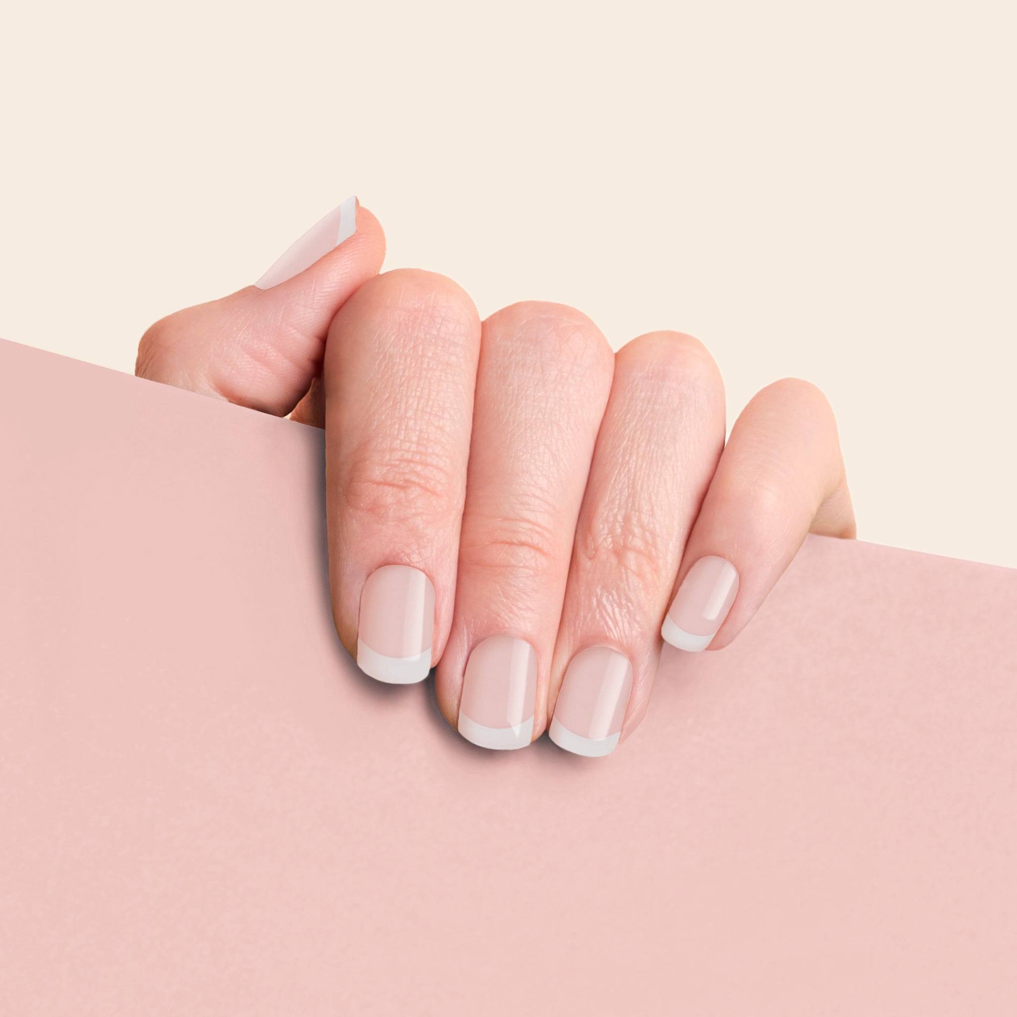 mesme Donna Classic French 14-Day UV Gel Nail Wraps On Hand