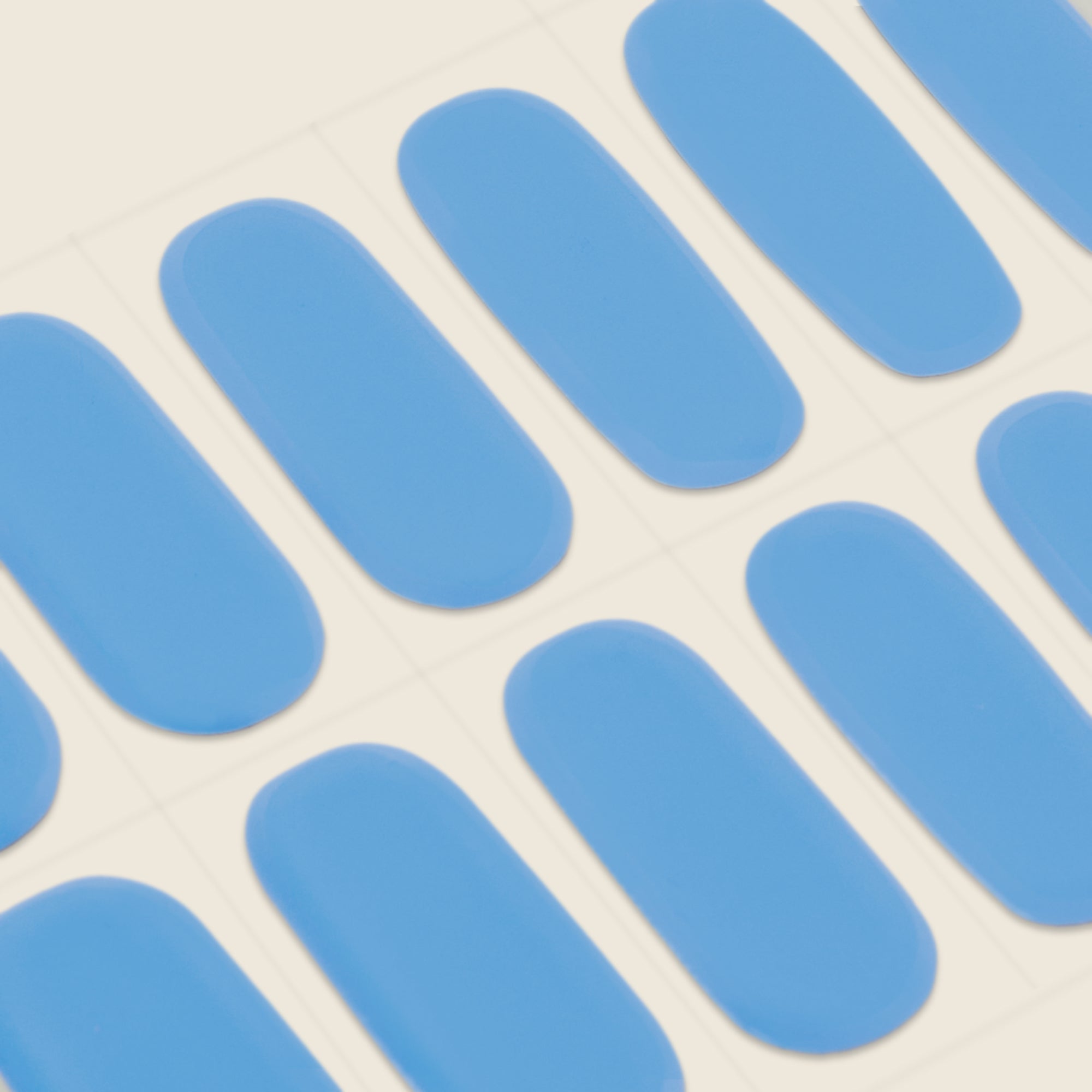 mesme Gemma Sky Blue STAY UV-Free Nail Wraps — Strip Sheet Close-Up