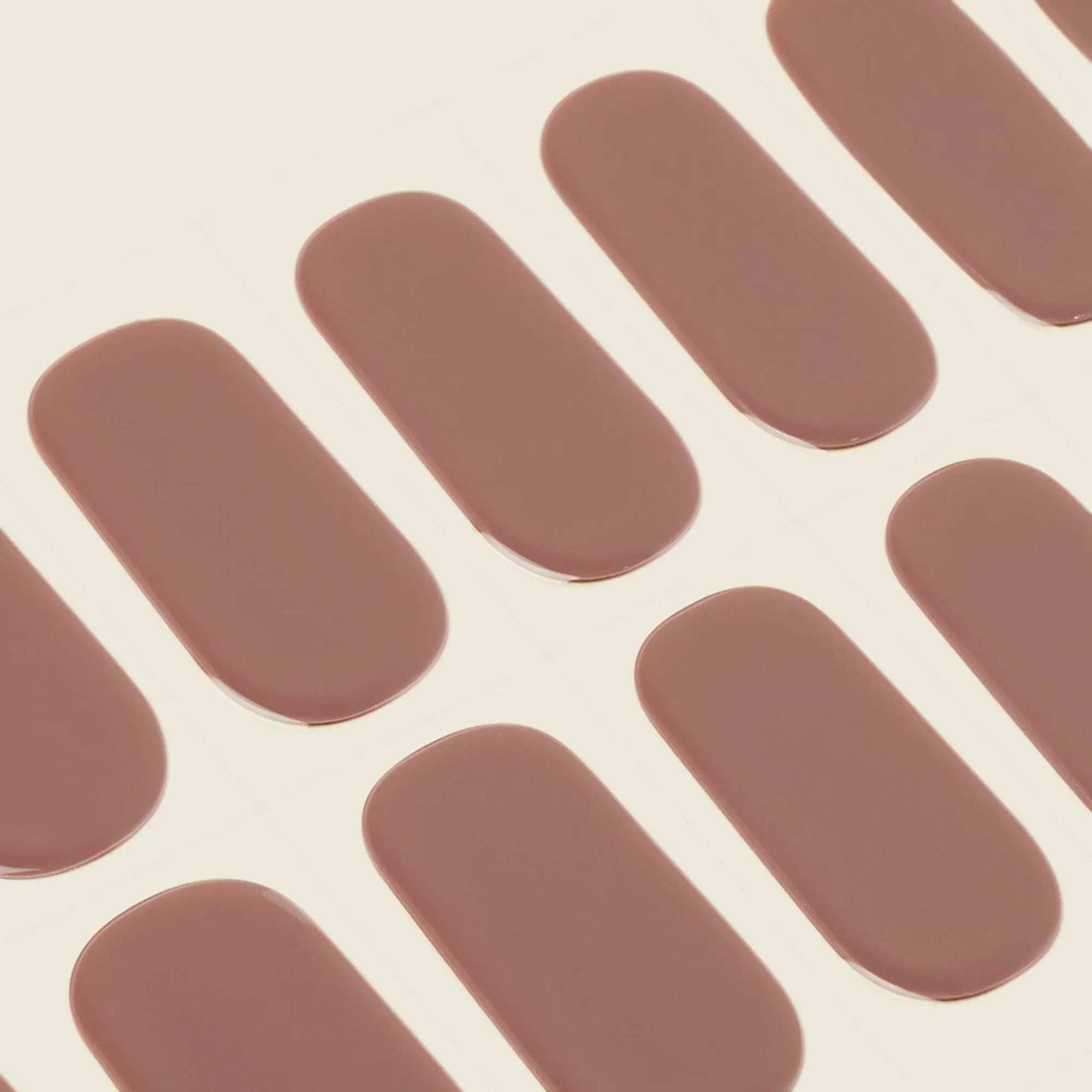 mesme Ingrid Taupe Nude 14-Day UV Gel Nail Wraps — Strip Sheet Close-Up