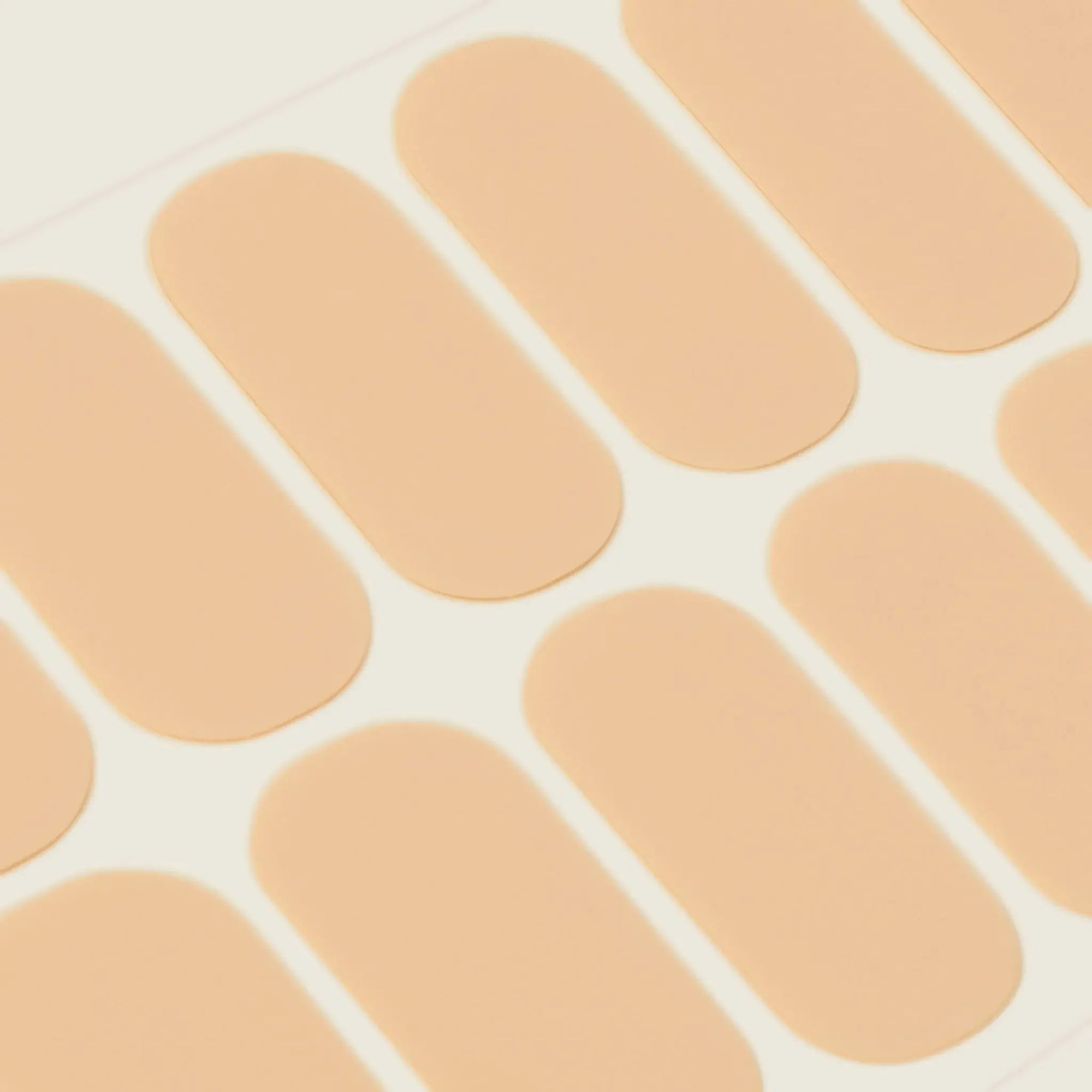 Layisha Peach Nude 3+ Day UV-Free Gel Nail Wraps — Strip Sheet Close-Up