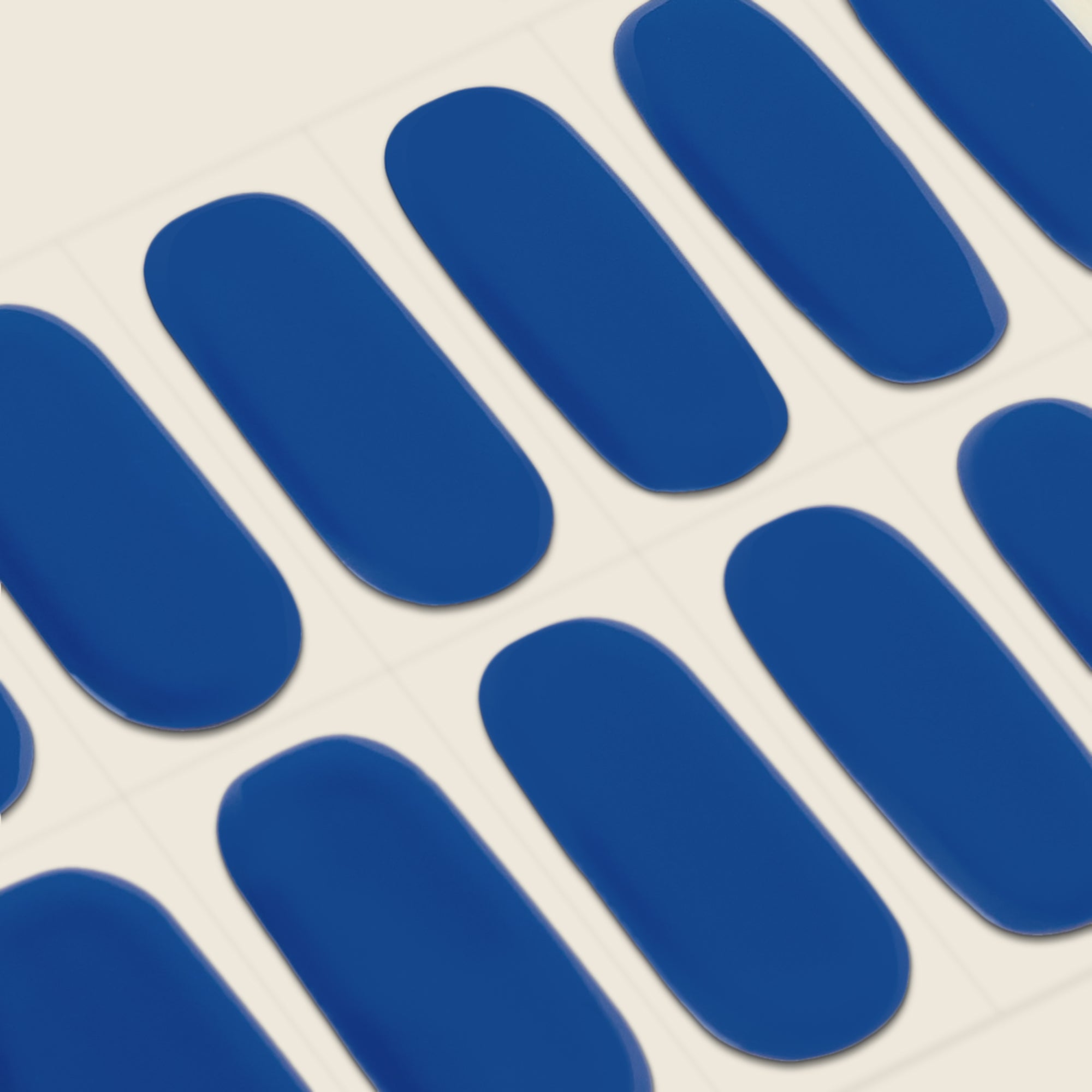 mesme Luisa Cobalt Blue STAY UV-Free Nail Wraps — Strip Sheet Close-Up