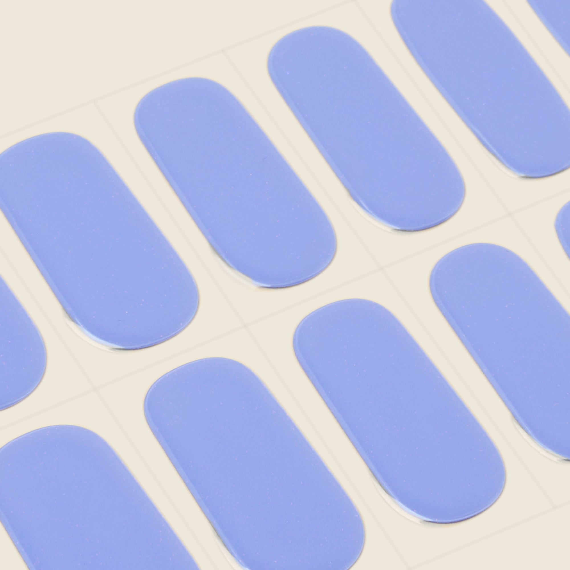 mesme Mairéad Blue 14-Day UV Gel Nail Wraps — Strip Sheet Close-Up