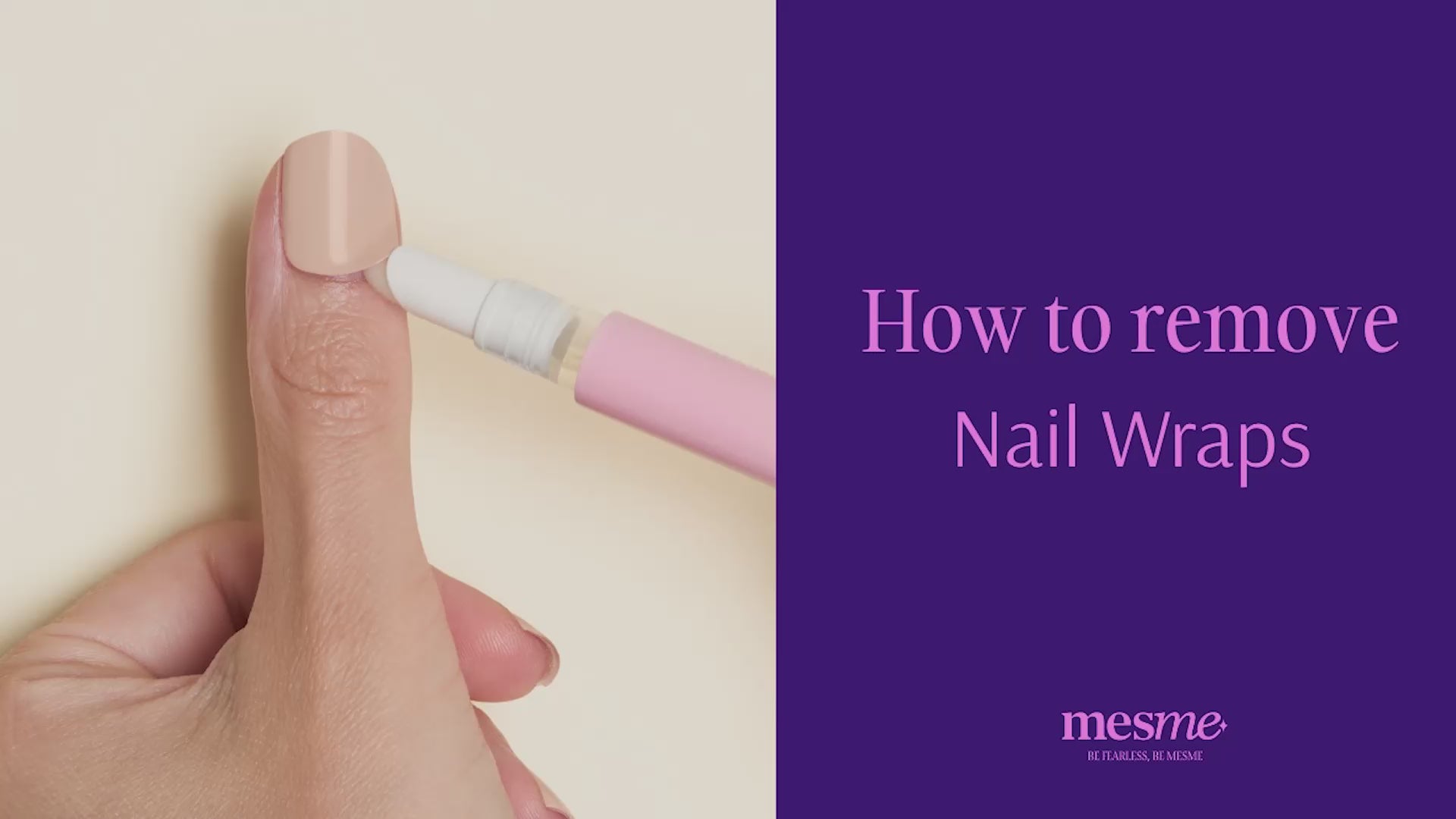 Video tutorial showing how to remove mesme Nail Wraps using oil to help protect your natural nails.